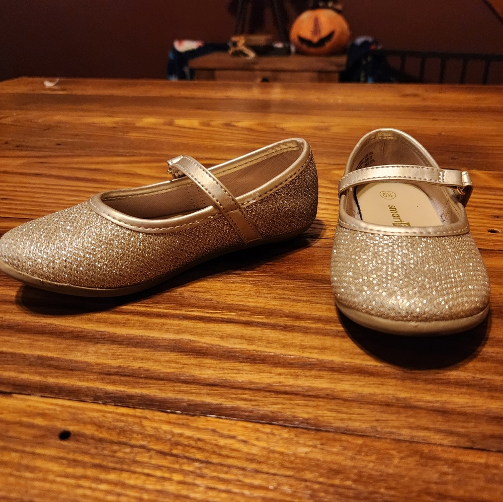 Sparkly gold SmartFit toddler dress shoes size 6.5
